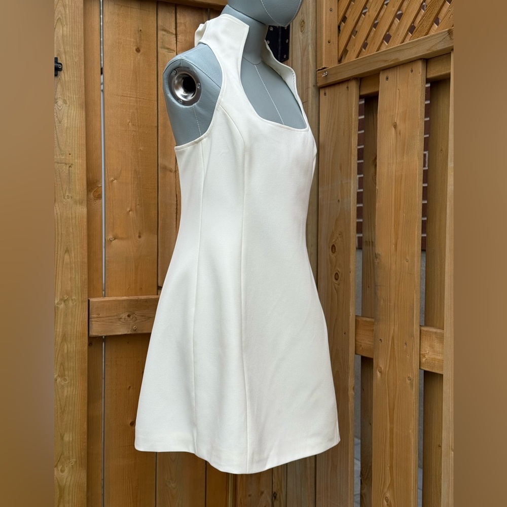 🆕 CULT GAIA 🧿 NWOT Akaia White Linen-Blend Mini Dress, Sz US 12 - Picture 9 of 17
